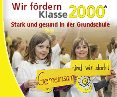 Wir fördern Klasse 2000 Logo