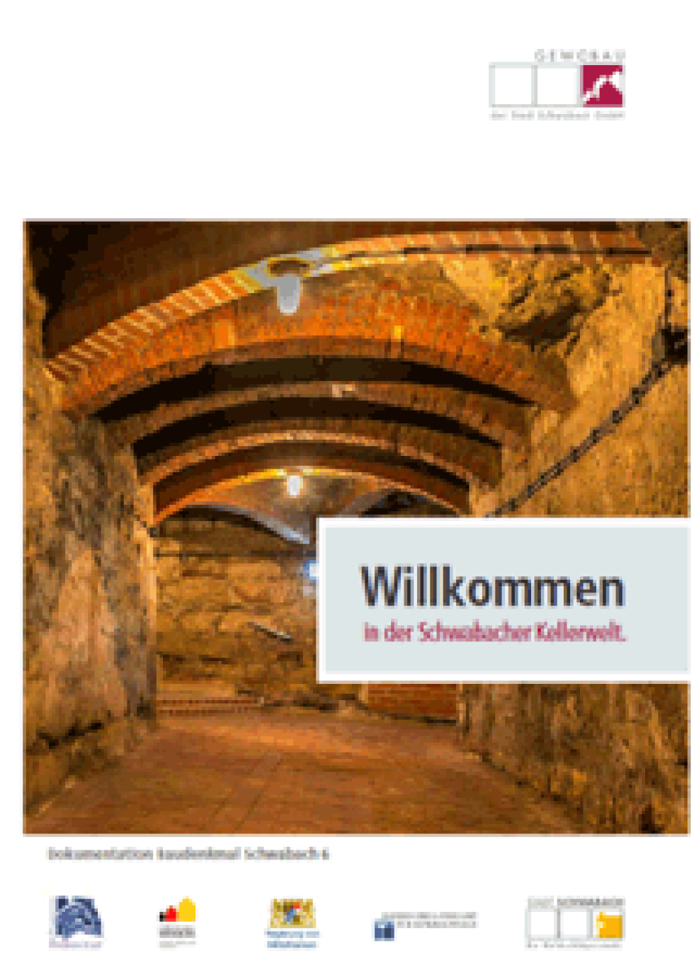 Titelbild Kellerbroschüre mit Bild eines Gewölbekellers